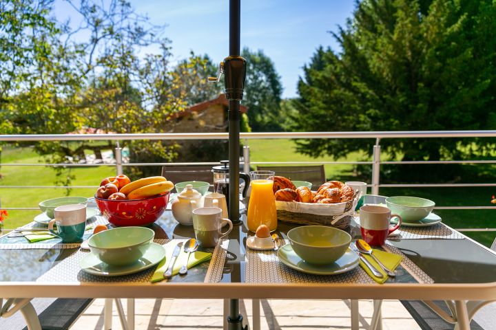 Breakfast on the balcony terrace
