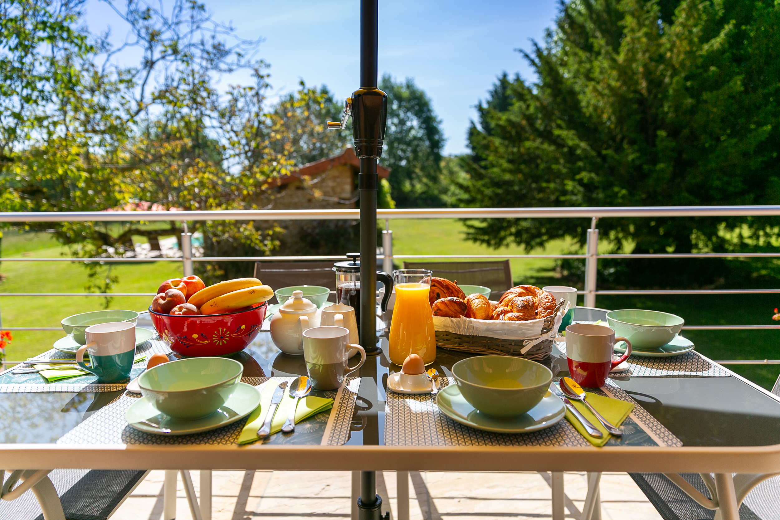 Breakfast on the balcony terrace