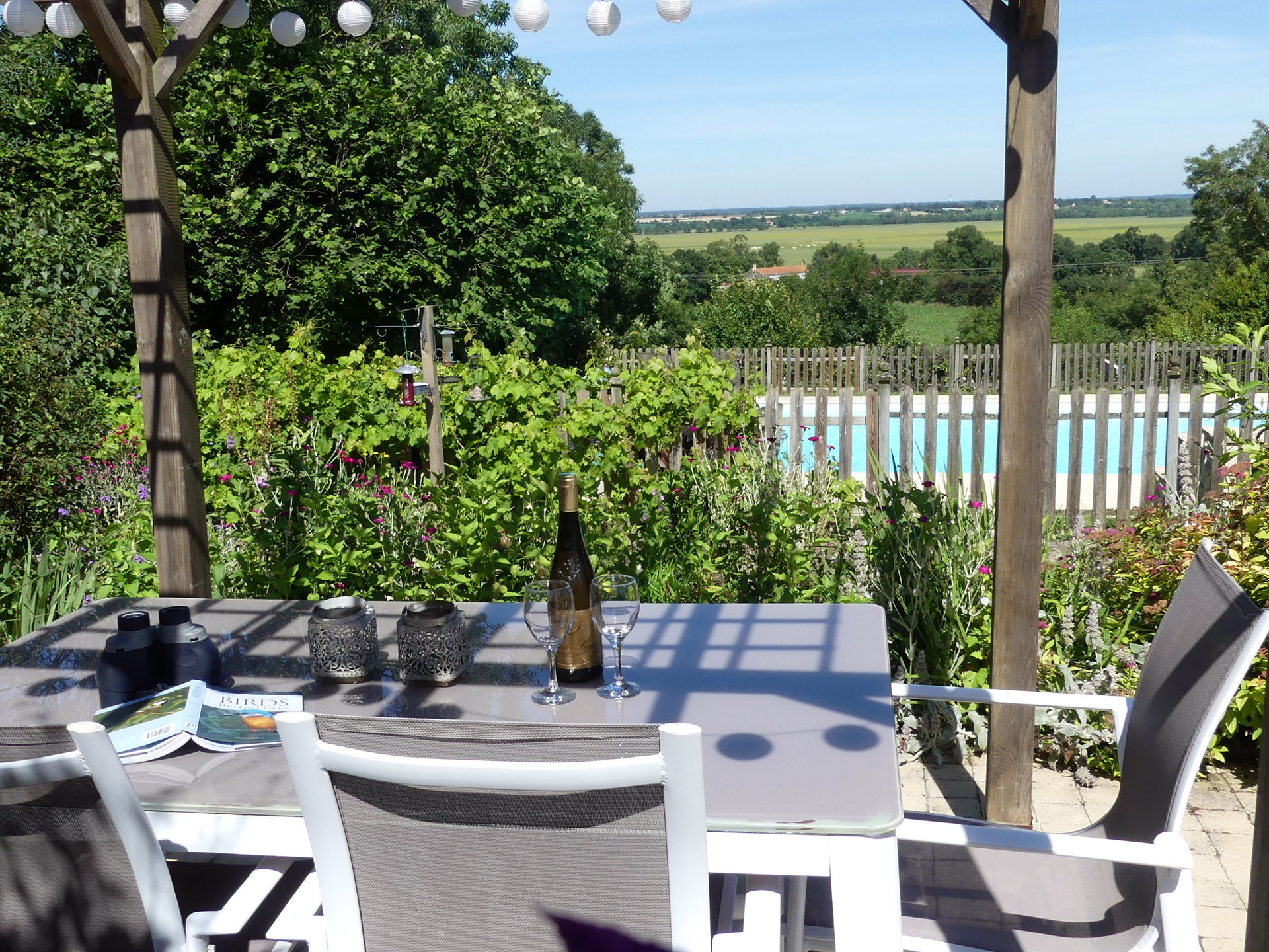 Valley Views from the Terrace at L'Ecurie Holiday Cottage