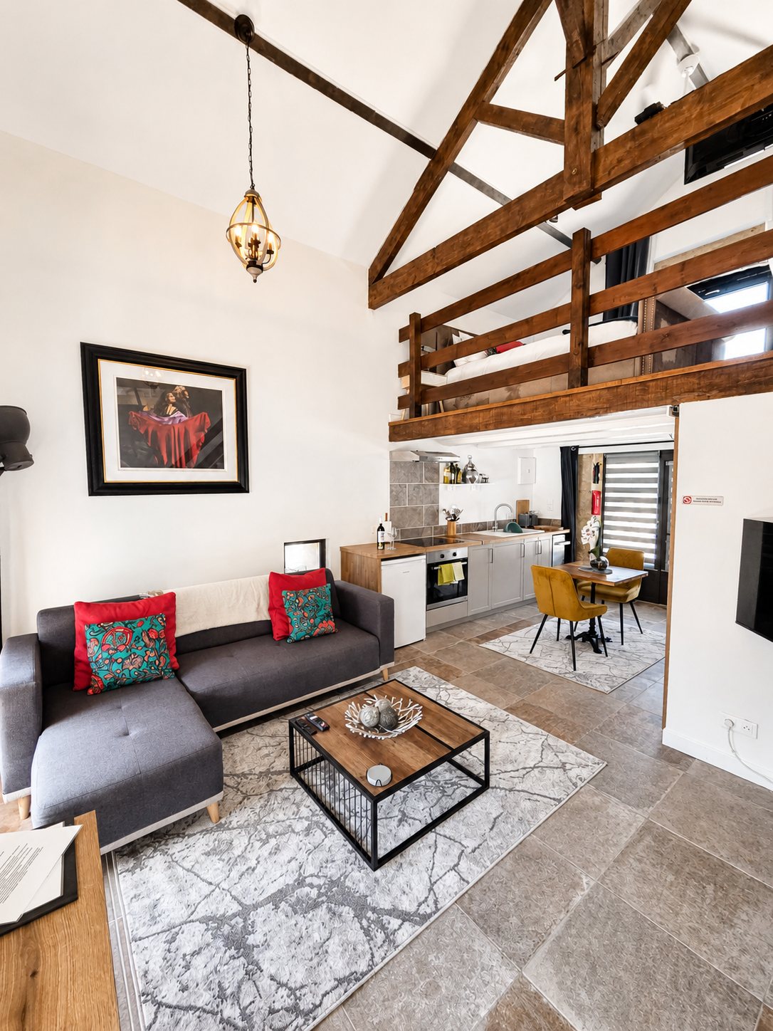 Living, kitchen and mezzanine