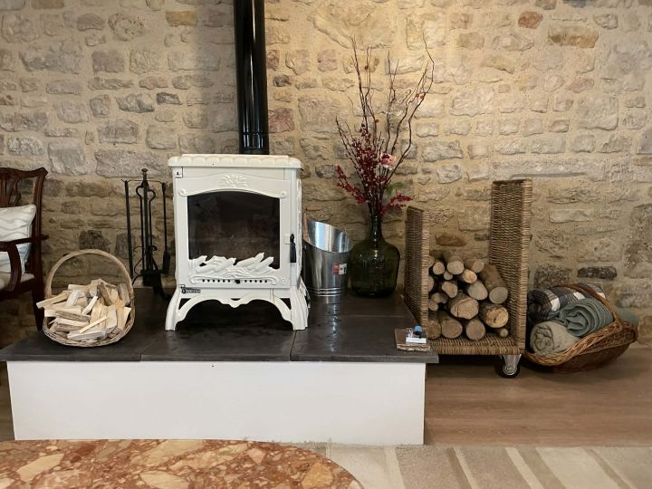 wood burner living area