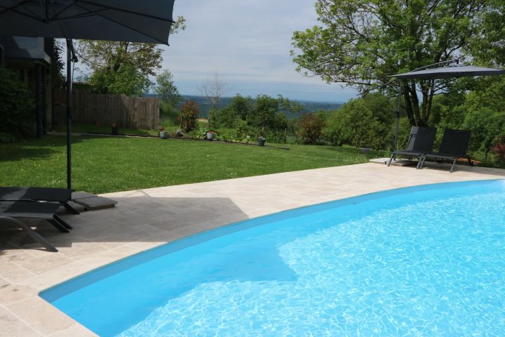 View from pool over Aveyron Valley